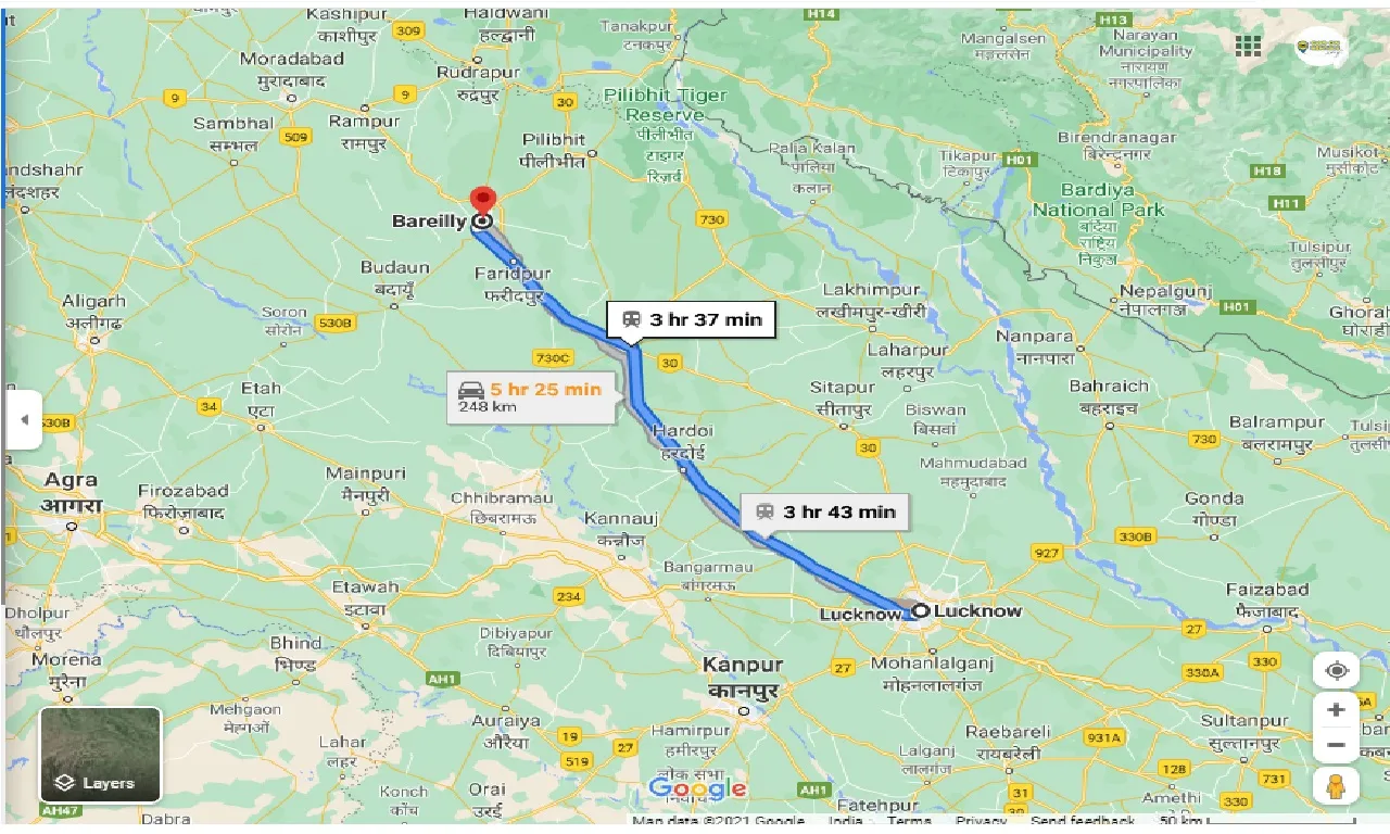 Bareilly to Lucknow Distance – A Convenient Uttar Pradesh Journey