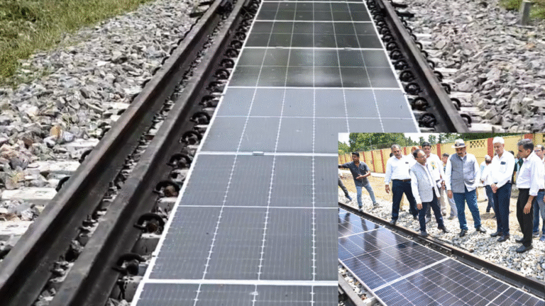 BLW Installs India's First Portable Solar Panel System Between Active Railway Tracks