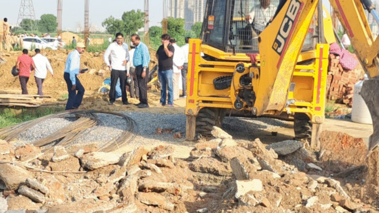 Bulldozers Demolish Illegal Houses in Noida, Freeing ₹130 Crore Land