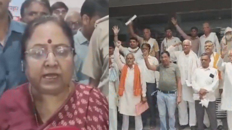 Agra farmers meeting chaos